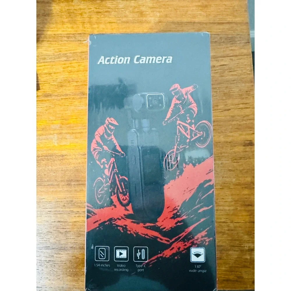 HONSHIP Action Camera 1.54 Inch Screen 130 Wide Angle Lens Type-C Black Red